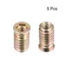 uxcell Nut Interface Threaded Insert Hex Socket Drive Wood Furniture M10x30mm 5pcs