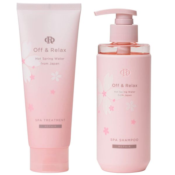 Off&Relax OR Night Cherry Blossom Limited Set, Sweet and Gorgeous Night Cherry Blossom Scent (Shampoo & Hair Treatment)