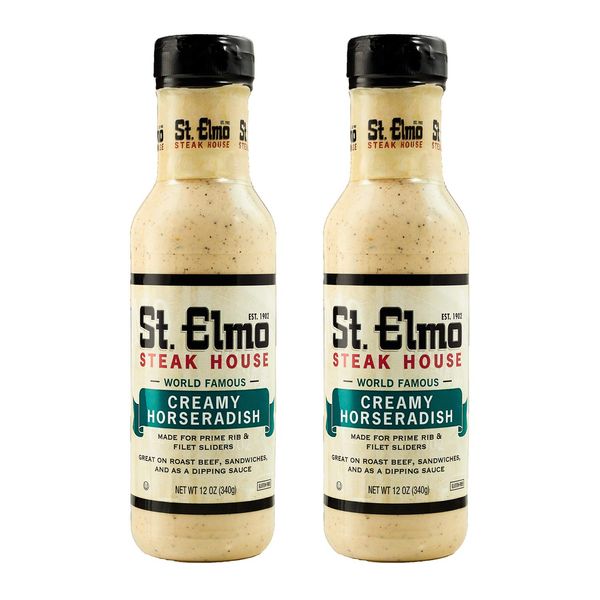 St. Elmo Steak House Creamy Horseradish, Great with Steaks and Other Meats (2 pack)