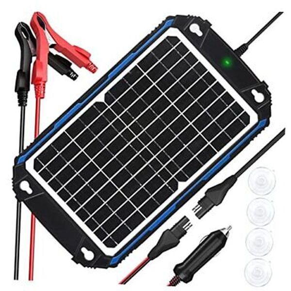 Waterproof 12W 12V Solar Battery Charger & Maintainer Pro, Built-in BC-12W Pro