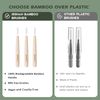 Isshah Biodegradable Bamboo Handle Interdental Brushes Between Teeth Cleaner Deep Clean Toothpick, Size 1 (0.45mm), 40 Count