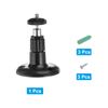 PATIKIL Wall Mount Security Camera Bracket 3.7 Inch, 1 Pack Universal Mounting Plastic Bracket Adjustable Battery Ceiling Mounting, Black
