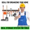 64 Inch Adjustable Storage System Wall Holders Garage Organizer 4 Rails 20 Hooks