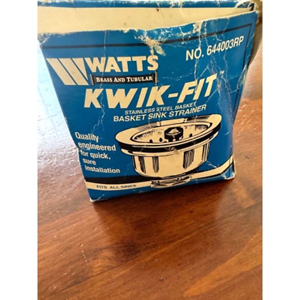 WATTS KWIK-FIT SINK STRAINER, NEW