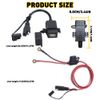 Motorcycle USB Charger Waterproof SAE to USB Cable Adapter Socket Battery Tender