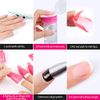 900pcs Lint Free Nail Wipes Pads with Plastic Bottle, FANDAMEI 1pcs 100ml Gel Polish Remover Pump Dispenser and 2 Packs Gel Acrylic Polish Remover Cleaner Cotton Pads, UV Gel Soak Off Clean Wipe