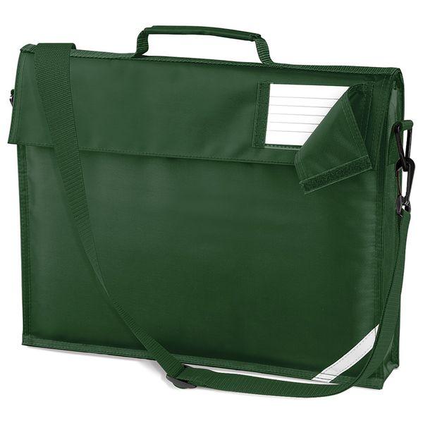Quadra Junior Book Bag with Strap in Bottle Green