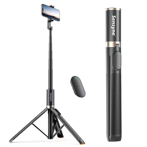 Sensyne 63" Selfie Stick Tripod, Extendable Phone Tripod with Wireless Remote Compatible with Cell Phones for Selfies, Photography,Video, Live Stream