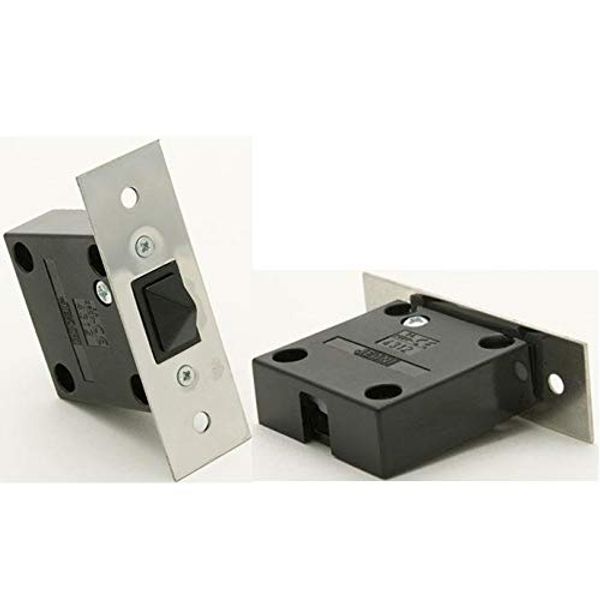 K M Electronics® Push to Break Flush Mount Door Cupboard Wardrobe Light Switch 2A Chrome Silver