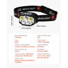 VEVOR 2 Pack Headlamps Lightweight LED Rechargeable Headlight 12 Lighting Modes