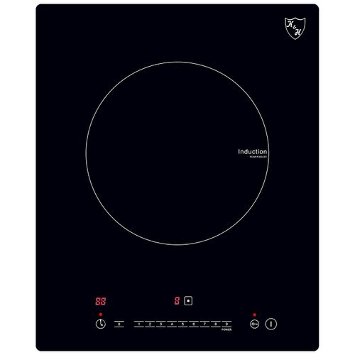 K&H Single Portable Burner Built-in Induction Electric Stove Top Sensor Touch Ceramic Cooktop Plug in Hot Plate 120V 1800W SIN-1801
