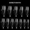 Saviland Nail Tips, Ultra Thin, 240 Pieces, Clear Nail Tips, Medium, 10 Sizes, No Sanding Required, Natural Fit, For Practice, Heavy Duty, Transparent, Beginners 02