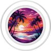 Palm Tree Beach Sunset Tropical Ocean Palms PopSockets MagSafe PopGrip for iPhone