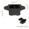 sourcing map C14 Panel Mount Plug Adapter AC 250V 10A 3 Pins IEC Inlet Module Plug Power Connector Socket with Cover 4Pcs