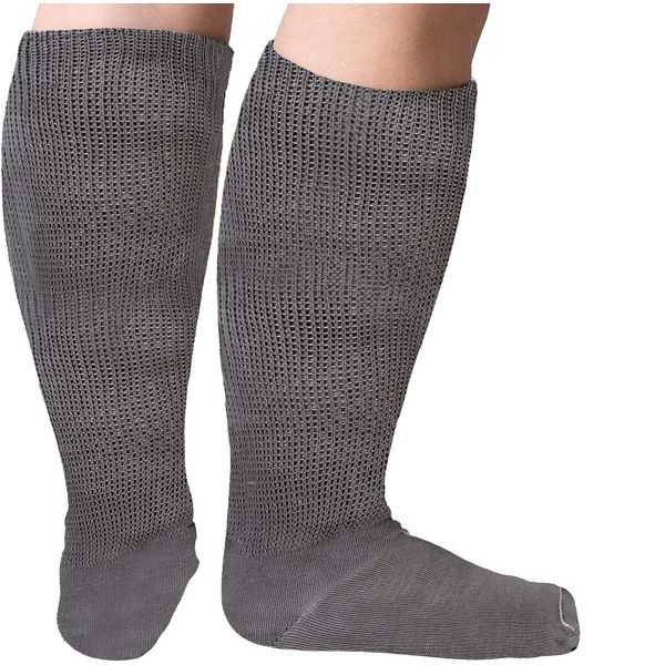 M.B. Leaf 3 Pairs Extra Wide Socks for Swollen Feet - Extra Wide Bariatric Socks, Cast Sock, Diabetic Edema Socks - Swollen Feet Socks Women, Extra Wide Mens Socks, Edema Socks and Lymphedema Socks