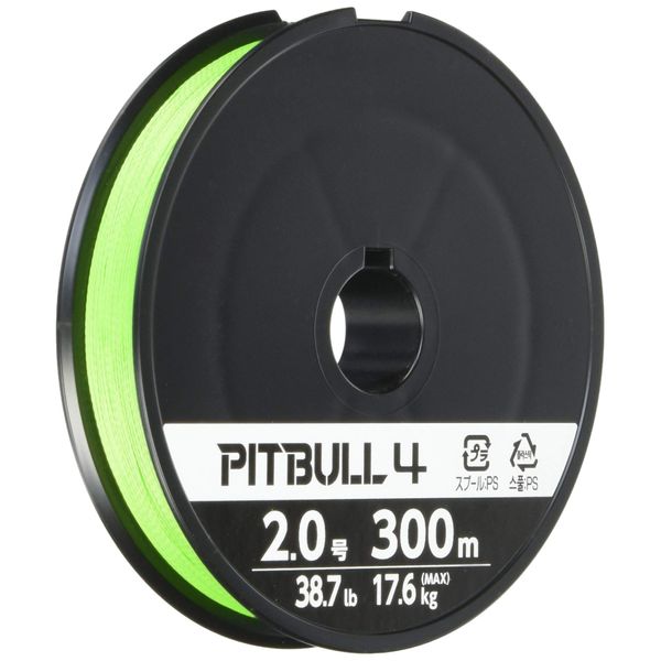 Shimano Pitbull 4 300m 2.0 Lime Green PL-M74S Fishing Line Line No. 2 Green Green