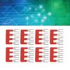 15 Pcs Jumper Block Terminal Strips, 100V 15A, Fork Type with PVC Shell, Cuttable, Wide Application (TB-1504)