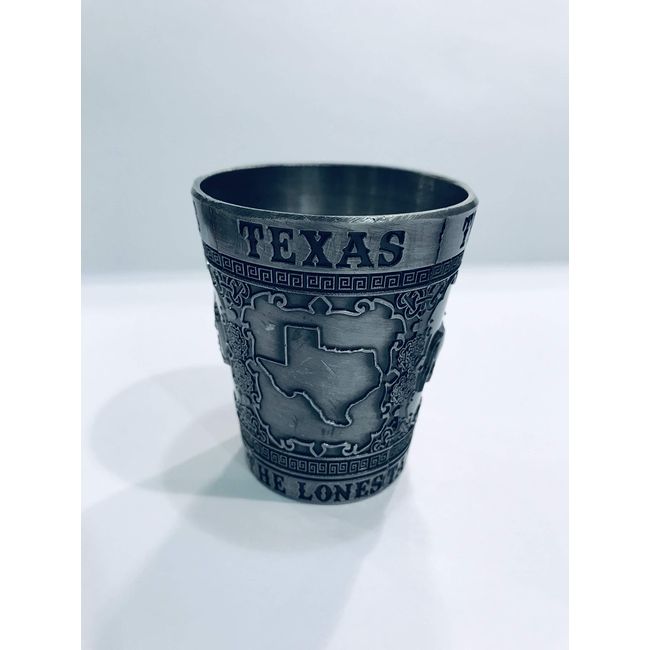 Texas Shot Glass Pewter Design
