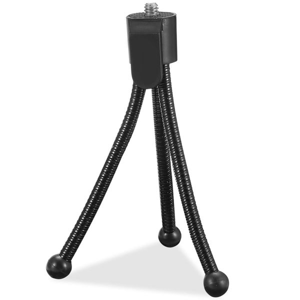 Flexible Tripod Stand for Camera & Mini Projector - Heavy Duty Tabletop Mount with Anti-Slip Feet - Ideal for Photography & Video Recording - Black