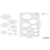 Liquidraw Quilting Templates & Rulers for Patchwork Acrylic Stencils Set Hexagon, Hearts, Square & Circle (Leaf)