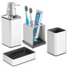 iDesign InterDesign Metro Ultra Rustproof Aluminum Soap Dispenser Pump for Kitchen, Bathroom Vanities-Square, Silver