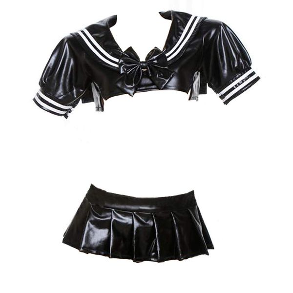 dokidoki Enamel Sailor Uniform, Black, Rare and Wild Uniform, Sexy, Navel Out, Cosplay, Events, High School Girls, Uniform, Mini Skirt, Micro Mini, Glossy