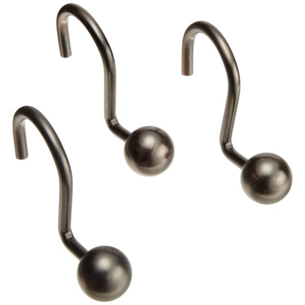 Popular Bath Phoenix Copper Shower Curtain Hooks, Set of 12