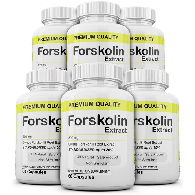 6 Maximum Strength 100% Pure Forskolin 800mg Rapid Results! Forskolin Extract