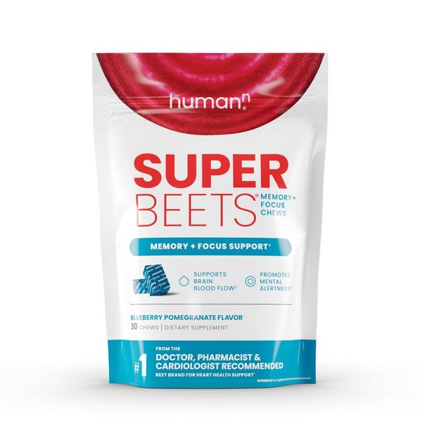 SuperBeets Chews 30 Count Brain Health Support Memory Focus Alertness Nootropic