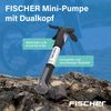 Fischer Mni Aluminium with Double Action Dual Head Mini Pump – Silver, 85573
