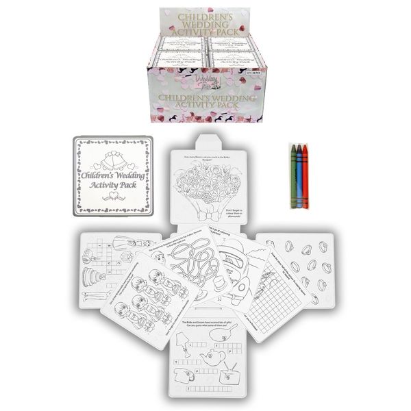 Children's Wedding Activity Pack - 16 Pages Silver / White (6)