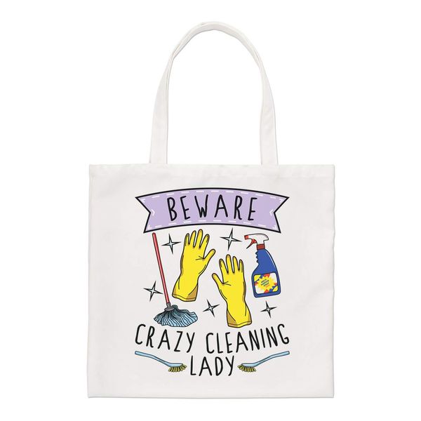Beware Crazy Cleaning Lady Regular Tote Bag