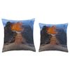 chocolate volcano pudding, food, larva flows, amazing nature Throw Pillow