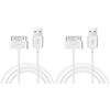 Audio Fan Dock Cable for iPad/iPod Touch/iPhone4/4S/ 3GS / 3G Charging Data Transfer 2M White 2 Pack