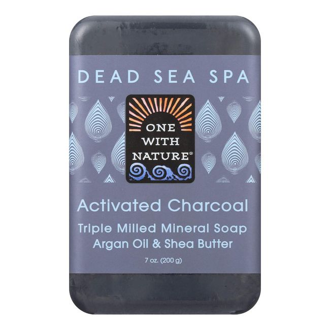 One With Nature Soap Bar Activated Charcoal, 7 Oz