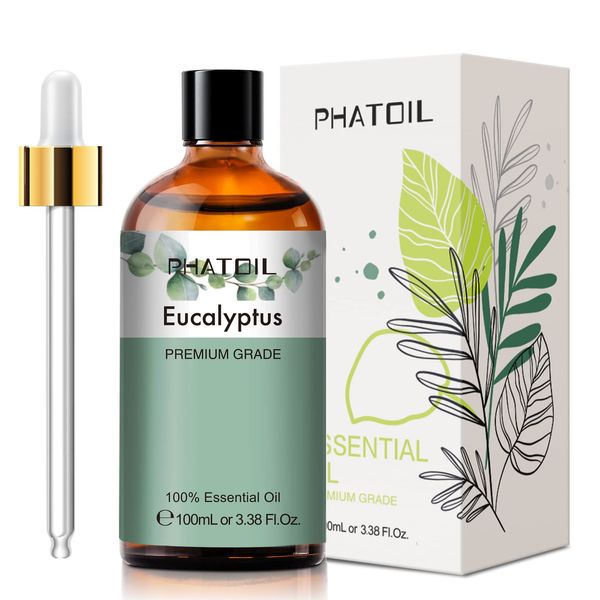 PHATOIL Aroma Oil Eucalyptus Essential Oil, 3.4 fl oz (100 ml), Aroma Oil, Essential Oil, Gift