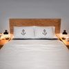 2 x 'Rope & Anchor' Cotton Pillow Cases (PW00036063)