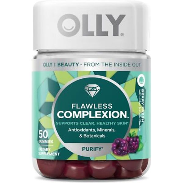 OLLY Flawless Complexion Gummy, Clear and Healthy Skin Support, Vitamins E,...