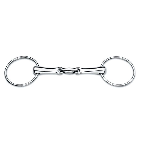 Korsteel JP Stainless Steel Oval Link Loose Ring Snaffle Bit, 5.5"