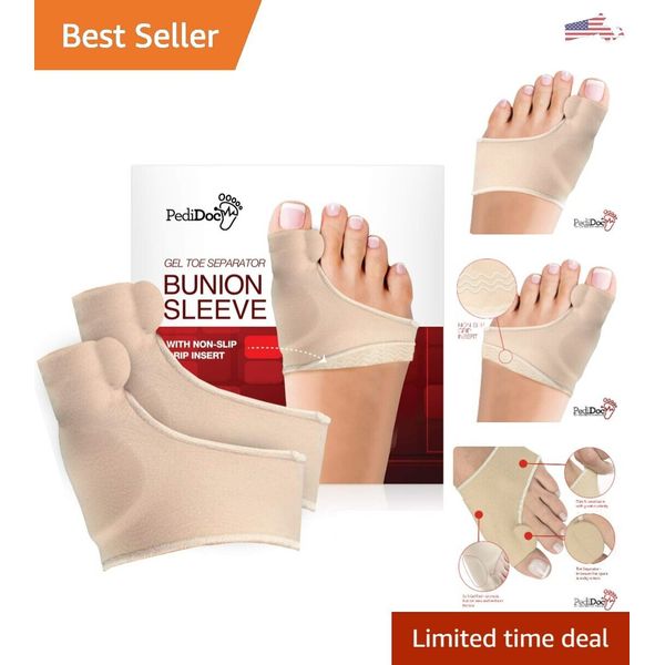 Bunion Corrector: Gel Toe Separator, Relief Sleeves, Hallux Valgus Alignment