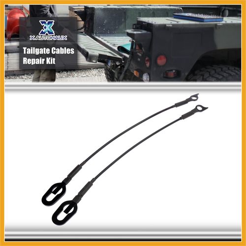 Partuto Pair Rear Tailgate Cables Lift Gate Support Straps Pickup for Dodge for Ram 1500 2500 3500 1994-2002 55345124AB 55345125AB Replacement
