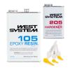 West System 105-B Epoxy Resin with 205-B Fast Epoxy Hardener and Mini Pump Set