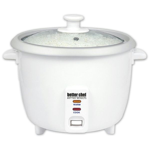 Better Chef 8-Cup-16-Cup Cooked- Rice Cooker With Cup & Paddle - White - 8 cup