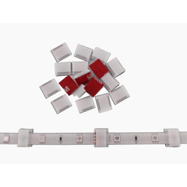 LED Strip Light Clips self Adhesive mounting Brackets Cable Clamp for 8-10mm ...