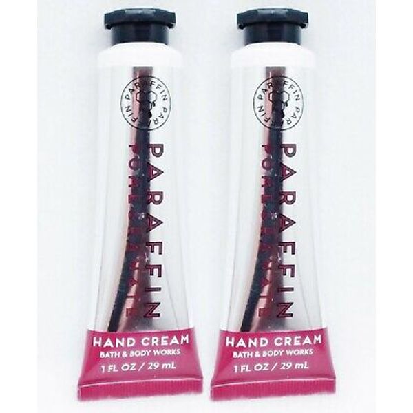 2 Bath Body Works PARAFFIN POMEGRANATE Hand Nail Cuticle Shea Cream Travel Mini