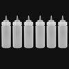 Hakka 6 Pack 12 oz Plastic Squeeze Bottles Condiment Sauce Mustard Dispenser