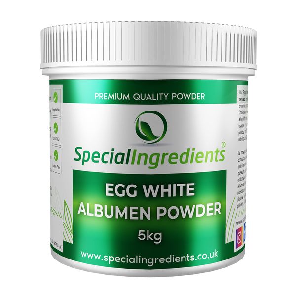 Egg White Albumen Powder 5kg - Premium Quality Free Range Suitable for Vegetarians, Non-GMO, Gluten Free – Recyclable Plastic Container