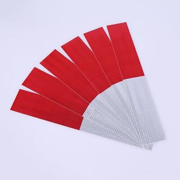 Red/White Reflective Tape 10 Pack, 2" x 12", 10pcs,