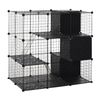 Indoor Cage for Small Animals w/ Storage 41.25" L x 27.5" W x 41.25" H, Black