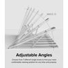 Ringke Outstanding Universal Tablet Stand Spring-Action Adjustable Slim Thin Kickstand Multi Angle Adhesive Holder for iPad, Android Tablets, E-Reader, and More - Clear Mist